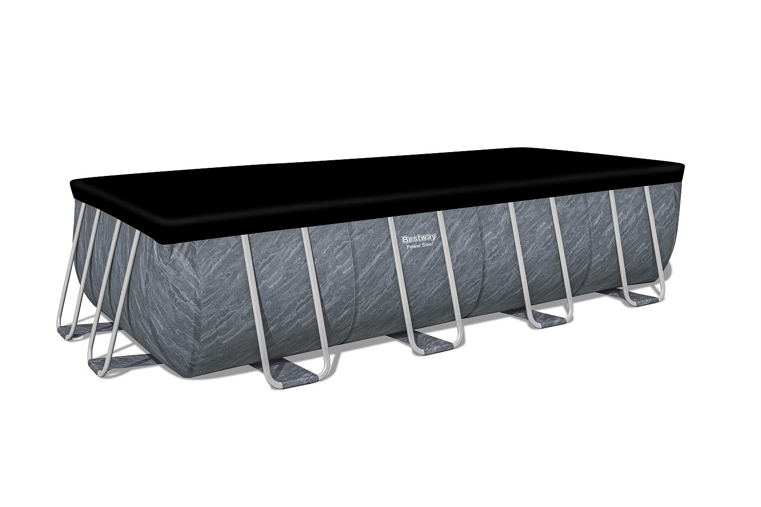 Каркасный бассейн Bestway 56998 BW, Power Steel 549х274х122см, 14812л, фильтр-насос, лестница, тент, попл.-доз. фото 4